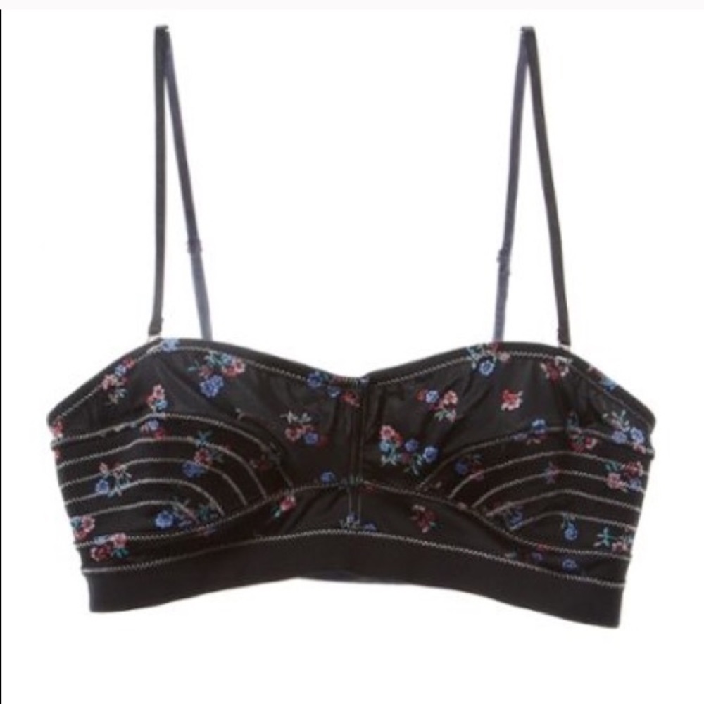 Free People Black Bandeau Bra